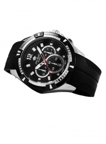 Men's James Round Shape Rubber Analog Watch 9808C-1A2