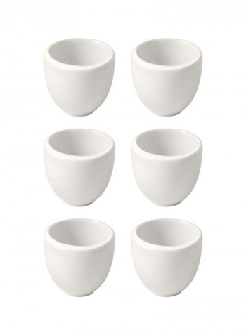 6-Piece New Moon Espresso Cup Set White