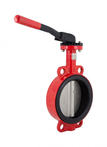 Disc Butterfly Valve Red/Black 5inch