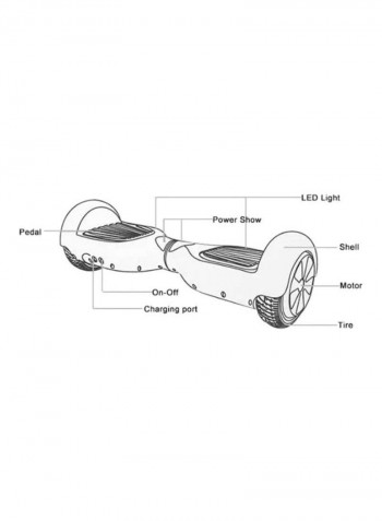Self Balancing Electric Hoverboard 58.4x18.6x17.8cm