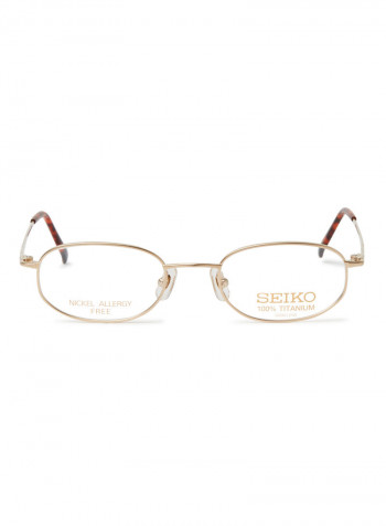 Women's Titanium Flat Oval Eyeglasses Frame