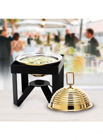 Cubo Rim Chafing Dish Gold/Black 6L