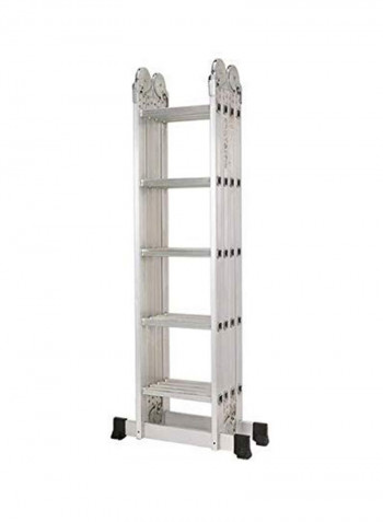 Multipurpose Foldable Ladder Silver 6meter