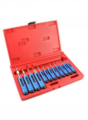 12-Piece Universal Terminal Release Tool Set Blue/Black/Silver