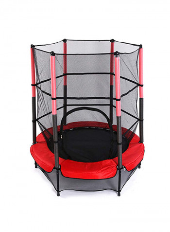 Built In Zipper Trampoline With Safety Enclosure Net 55inch