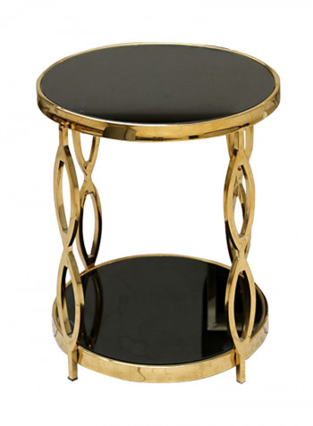Lizarja Side Table Gold/Black