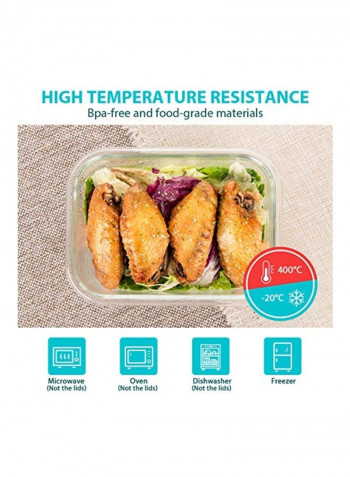 24-Piece Food Storage Containers With Lids Clear