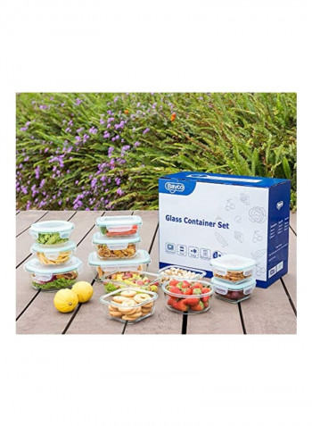 24-Piece Food Storage Containers With Lids Clear