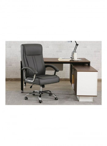 Adjustable Malbon Armrest Office Chair Grey