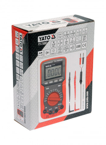 5-In-1 Digital Multimeter Black/Red 15centimeter