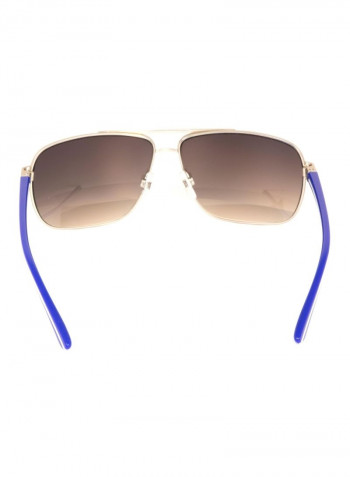 Men's Rectangular Sunglasses - Lens Size: 62 mm