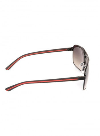 Men's Rectangular Sunglasses - Lens Size: 62 mm
