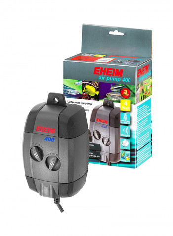Air Pump 400 Twin Freshwater And Seawater Aquarium Black/Grey