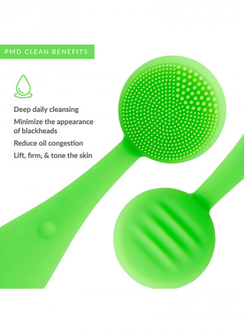 Clean Smart Facial Cleansing Massager Green/Silver