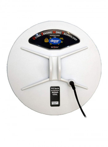 Detech Monocoil Metal Detector White 14inch