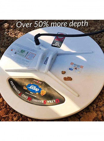 Detech Monocoil Metal Detector White 14inch