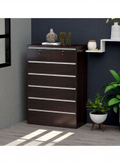 Kinsey Chest of Drawers-Oak Brown/White