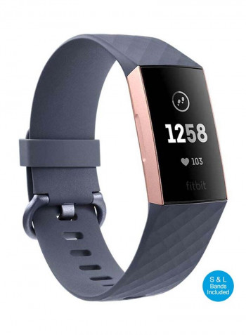 Charge 3 Fitness Tracker With Swim Tracking Blue Grey/Rose Gold