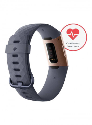 Charge 3 Fitness Tracker With Swim Tracking Blue Grey/Rose Gold