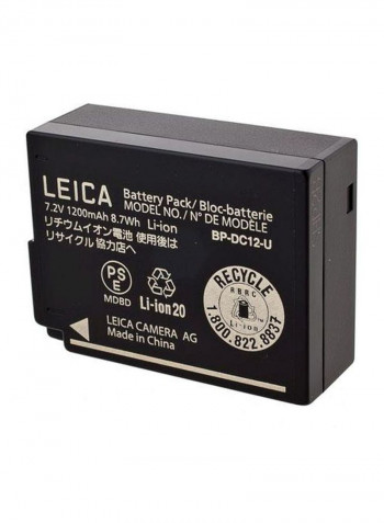 1200 mAh BP-DC12 Lithium-Ion Battery For Q / V-Lux 4 Cameras Black