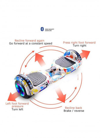 Electric Hoverboard Self Balancing Scooter With Lights