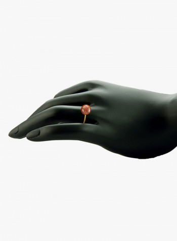 18K Gold Sunstone Ring