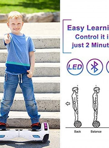 Electric Hoverboard With Bluetooth And Light 58x17x17cm