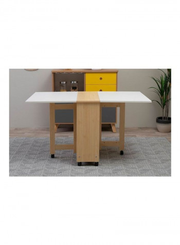 Ravenwood Foldable Dining Table White/Brown