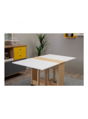 Ravenwood Foldable Dining Table White/Brown