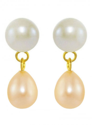 18 Karat Yellow Gold Pearl Drop Earrings