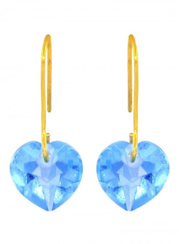 18 Karat Gold Topaz Studded Earrings