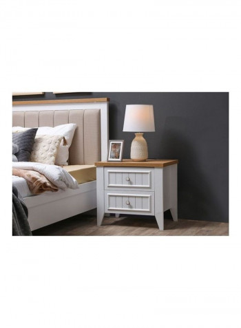 Rosefield Night Stand White/Brown 45x56x63cm