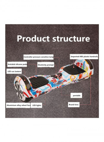 2 Wheel Self Balancing Electric Scooter 61x21x9centimeter