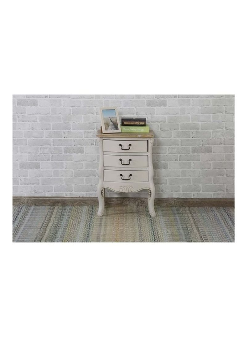 Designer Franco Night Stand with Tapered Legs White/Brown/Black