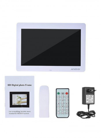 Electronic Led Digital Photo Frame Album Kit 14inch White