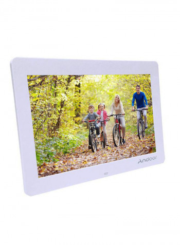 Electronic Led Digital Photo Frame Album Kit 14inch White