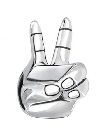 925 Sterling Silver Peace Sign Charm Bracelet