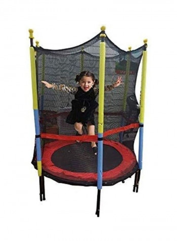 Children's Trampoline, 55-inch Mini Trampoline With Purse Seine and Safety Mat, Heavy Frame Round Trampoline 70 x 35 x 35cm