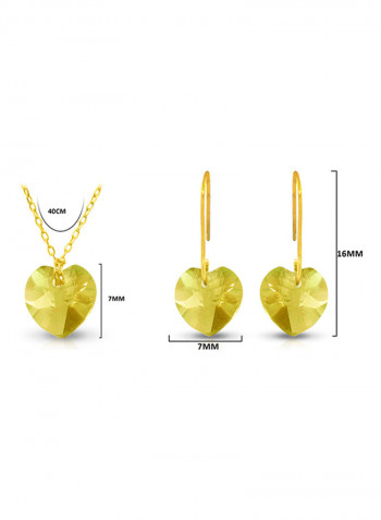 Set of 2 10 Karat Gold Citrine Jewellery Set