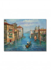 Solitary Gondolier Canvas Wall Art Multicolour 18 x 24inch