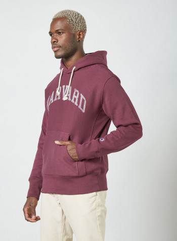 College Reverse Weave Hoodie Purple