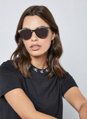 Women's Full Rim Injected Cat Eye Sunglasses - Lens Size: 54 mm