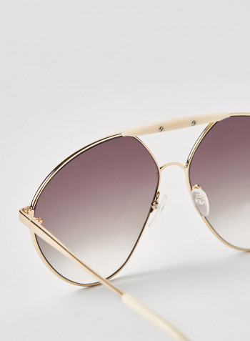 Women's Full Rim Metal Navigator Sunglasses