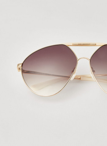 Women's Full Rim Metal Navigator Sunglasses