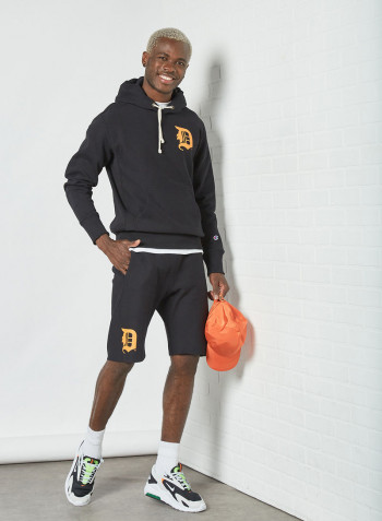 Detroit MLB Reverse Weave Hoodie Black