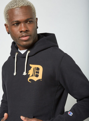 Detroit MLB Reverse Weave Hoodie Black