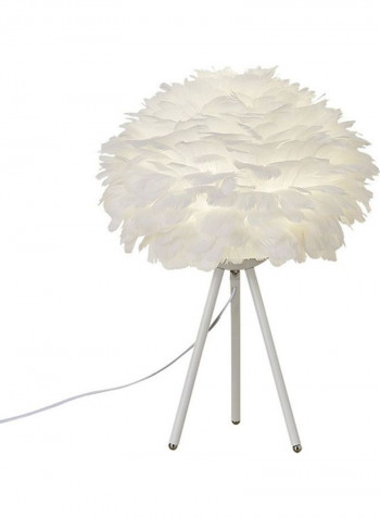 Romantic Modern Feather Table Lamp White