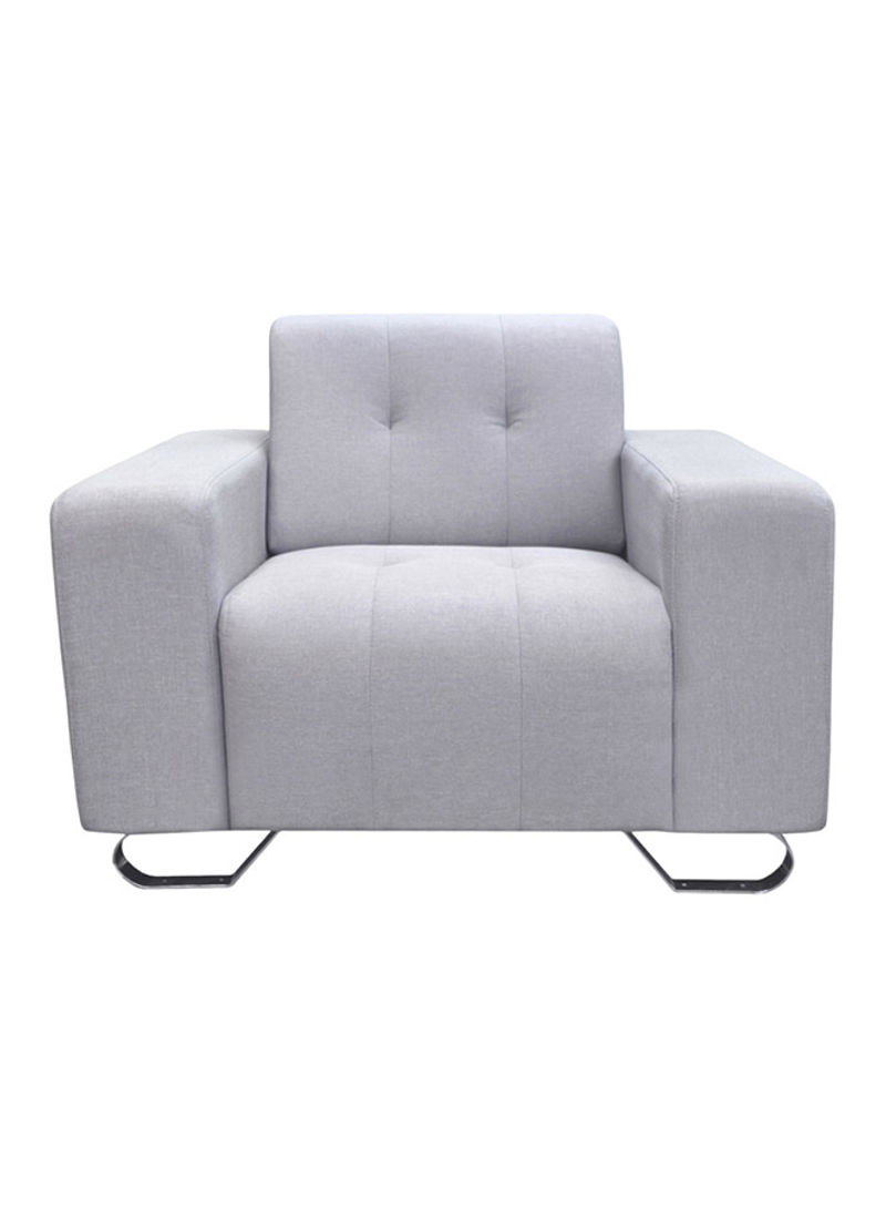 Tufted One Seater Sofa Grey