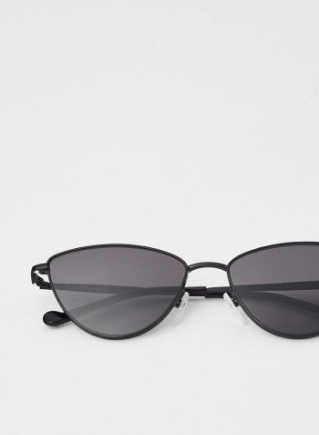 Women's Full Rim Metal Cat Eye Sunglasse - Lens Size: 57 mm