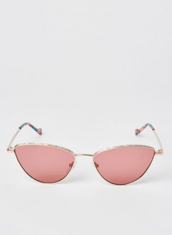 Women's Full Rim Metal Cat Eye Sunglasse - Lens Size: 57 mm